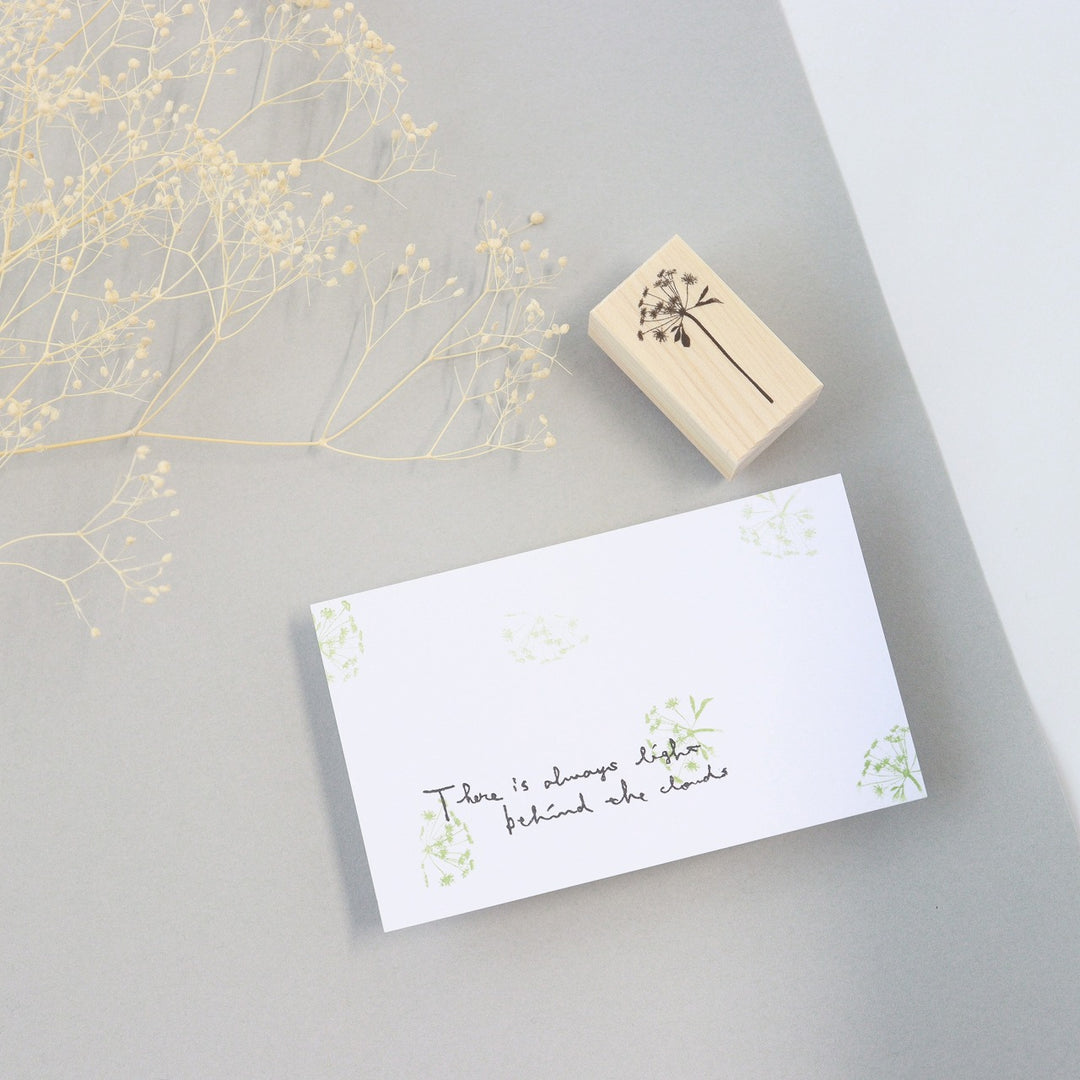 always smile... / Rubber Stamp -lace flower