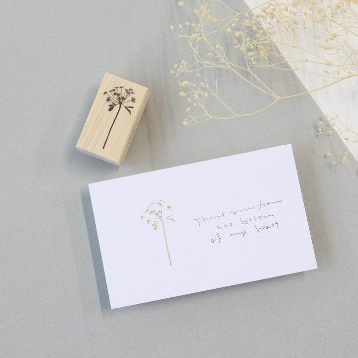 always smile... / Rubber Stamp -lace flower