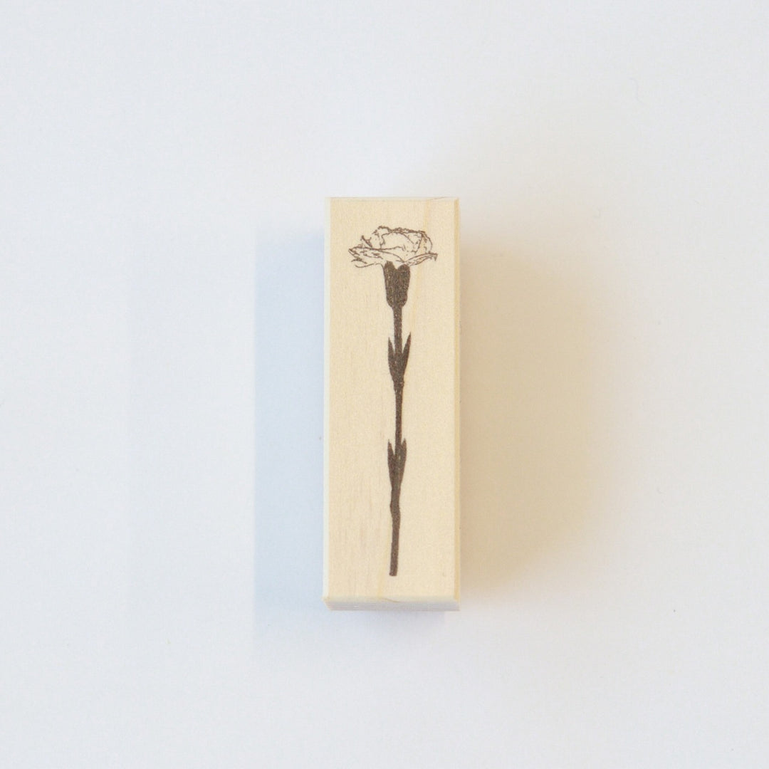 always smile... / Rubber Stamp -Carnation