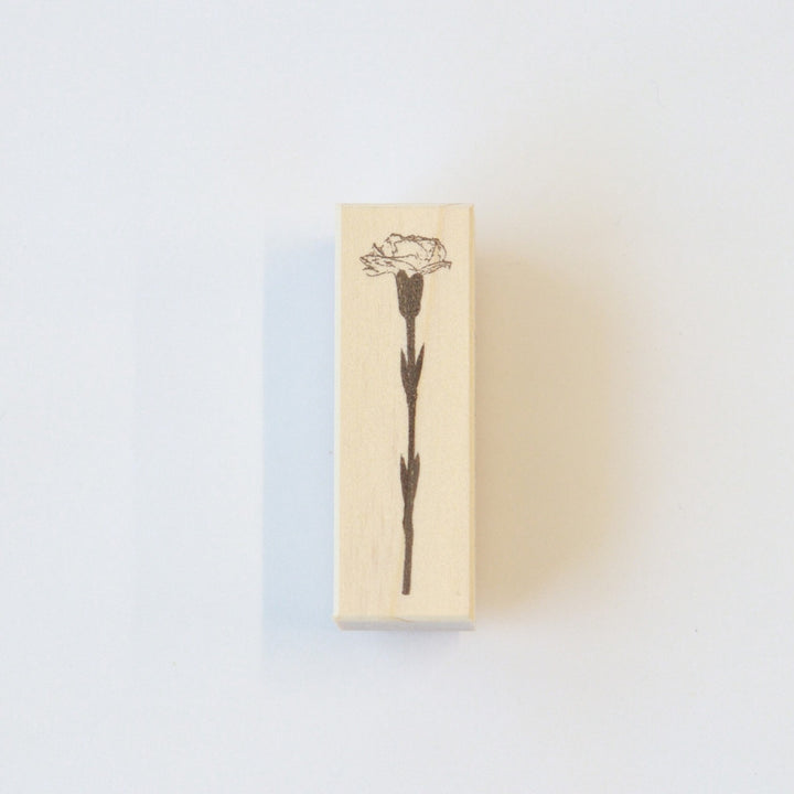 always smile... / Rubber Stamp -Carnation