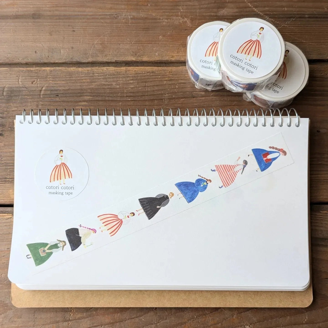 Cotori Cotori / Washi Tape -Vertical Girls Washi Tape