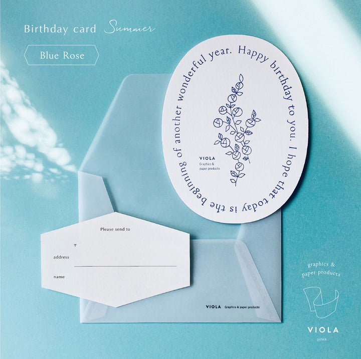 VIOLA / Birthday Card [Blue rose]