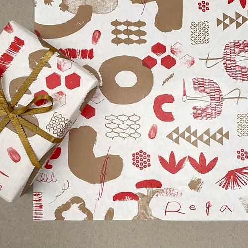 REGARO PAPIRO / [Big Size] Wrapping Paper -MEDETAI /A2 3 sheets