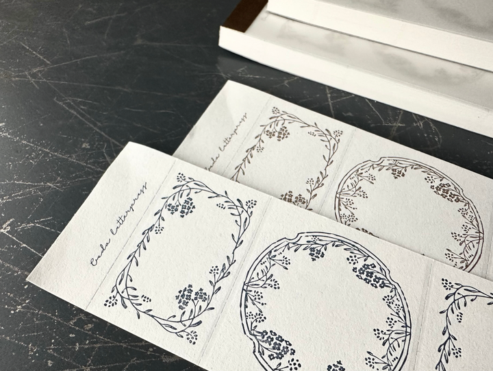 OEDA LETTERPRESS / 3pattern labelbook Noble [Bronze&Dark Blue]