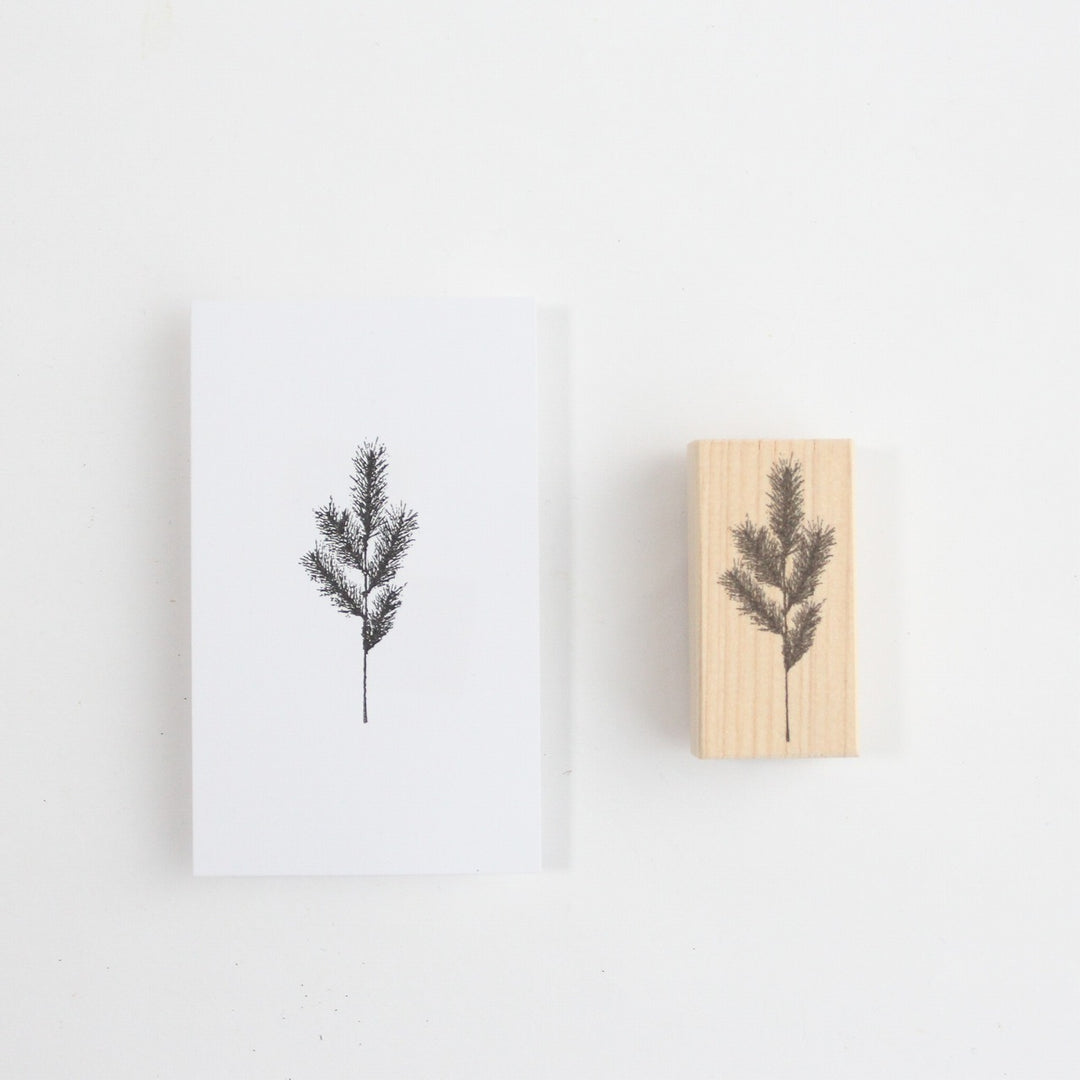 always smile.../ Rubber Stamp -Pine tree