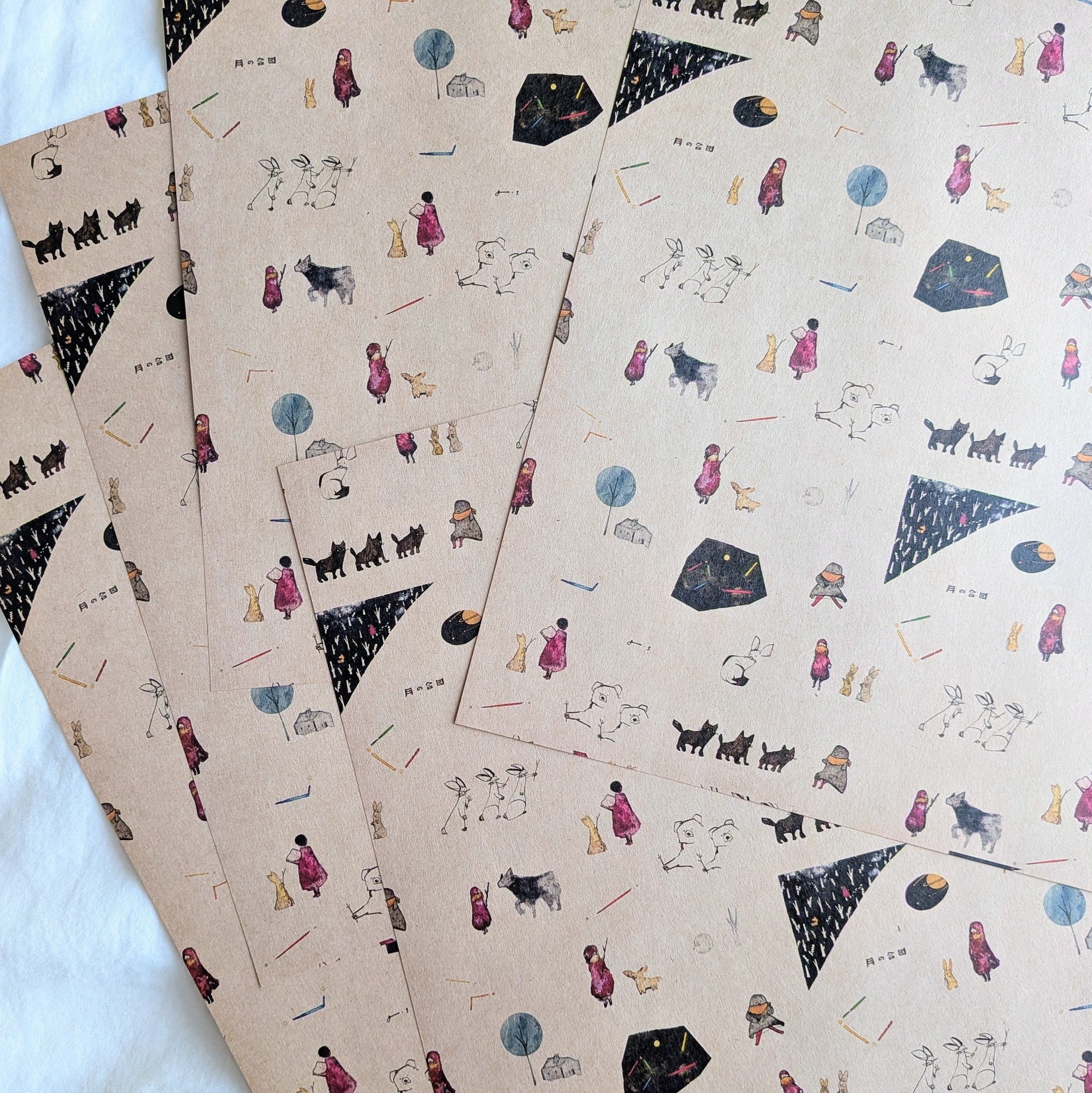 Jun Sasaki / Wrapping paper -Moon Signal – PAPER SHOP JAPAN