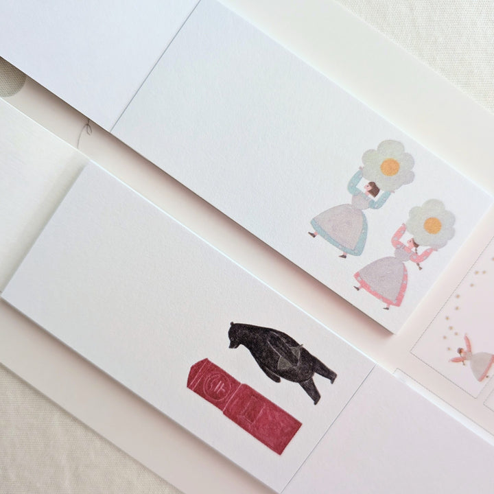 Necktie x cozyca products / Little Message Sticky Notes -Writing a Letter / Flowers