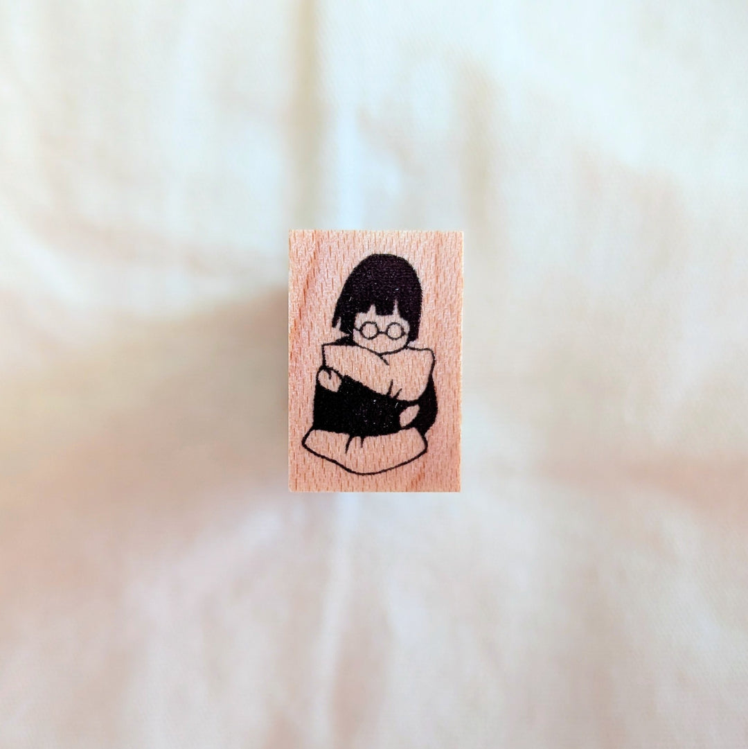 MA7stamp / Rubber Stamp -Hugging Fumiko