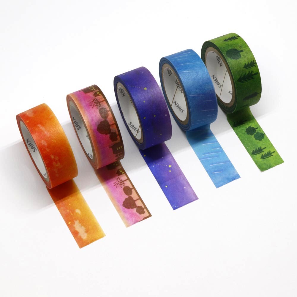 Miki Tamura / 5-Color Torn Washi Tape Art Set -Nature