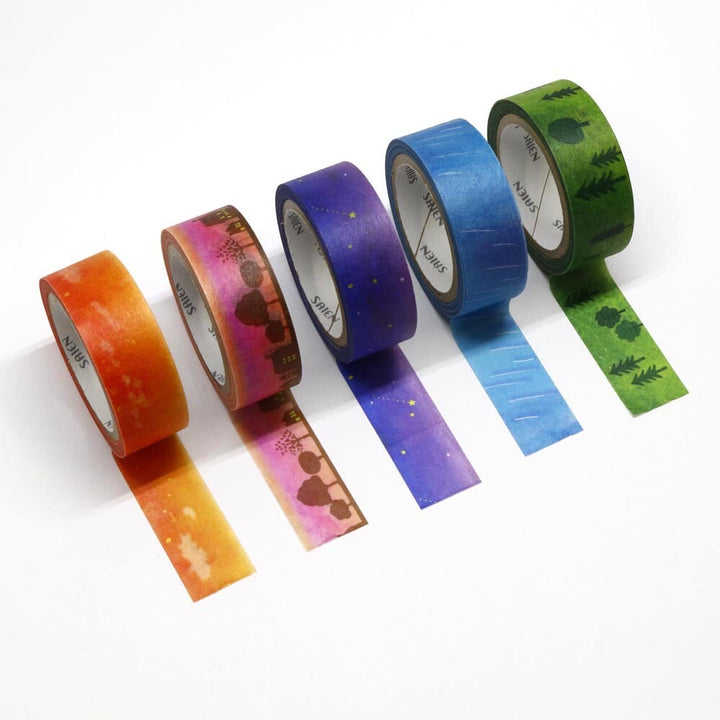 Miki Tamura / 5-Color Torn Washi Tape Art Set -Nature