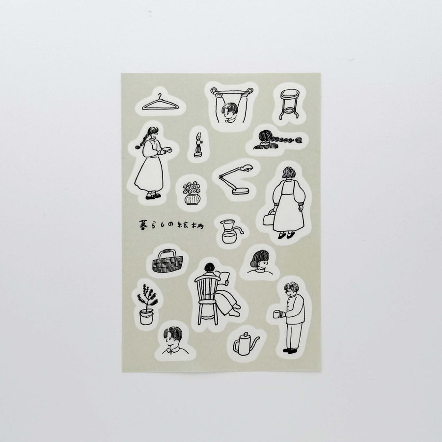 Tobimatsu Shoichiro x Mizushima / Tracing paper sticker -Everyday Life Designs