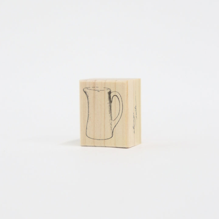 always smile.../ Rubber Stamp -milk vase