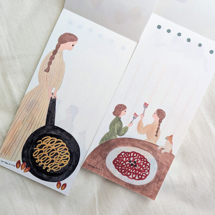 Necktie x cozyca products / Letter Writing Pad -PASTA