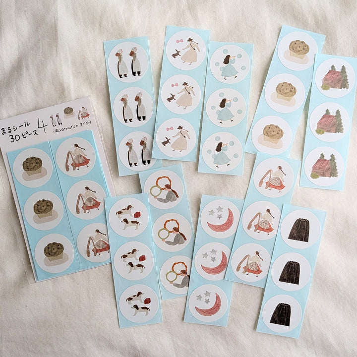 Necktie / 30 round stickers [4]