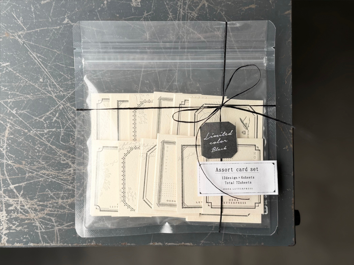 OEDA LETTERPRESS / Limited Edition Assort card set / mellow Black
