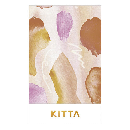 HITOTOKI / Washi Tape KITTA Collage (Silver foil)-Watercolor KITC004