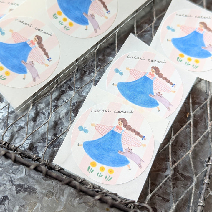 Cotori Cotori / Round stickers of girls