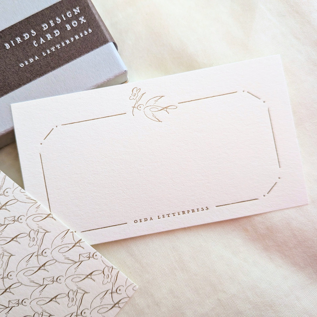 OEDA LETTERPRESS / 6 BIRDS DESIGN CARD BOX [Bronze]
