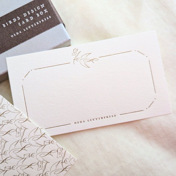 OEDA LETTERPRESS / 6 BIRDS DESIGN CARD BOX [Bronze]