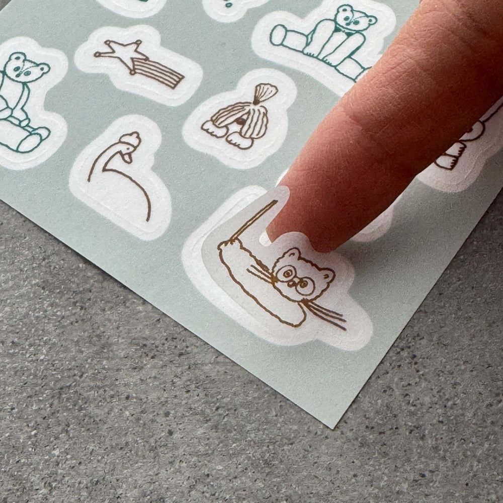 Tobimatsu Shoichiro x Mizushima / Tracing paper sticker -Cheering Animals