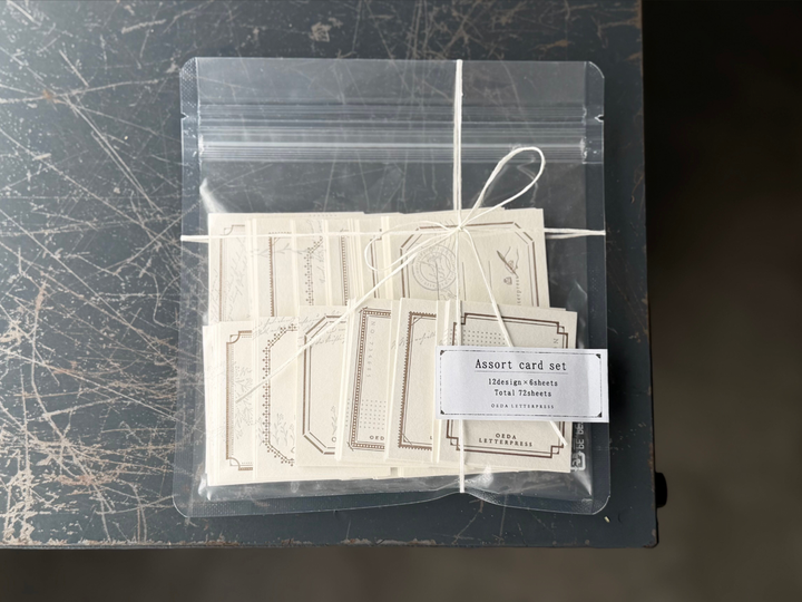 OEDA LETTERPRESS / Renewal Assort card set / mellow silver