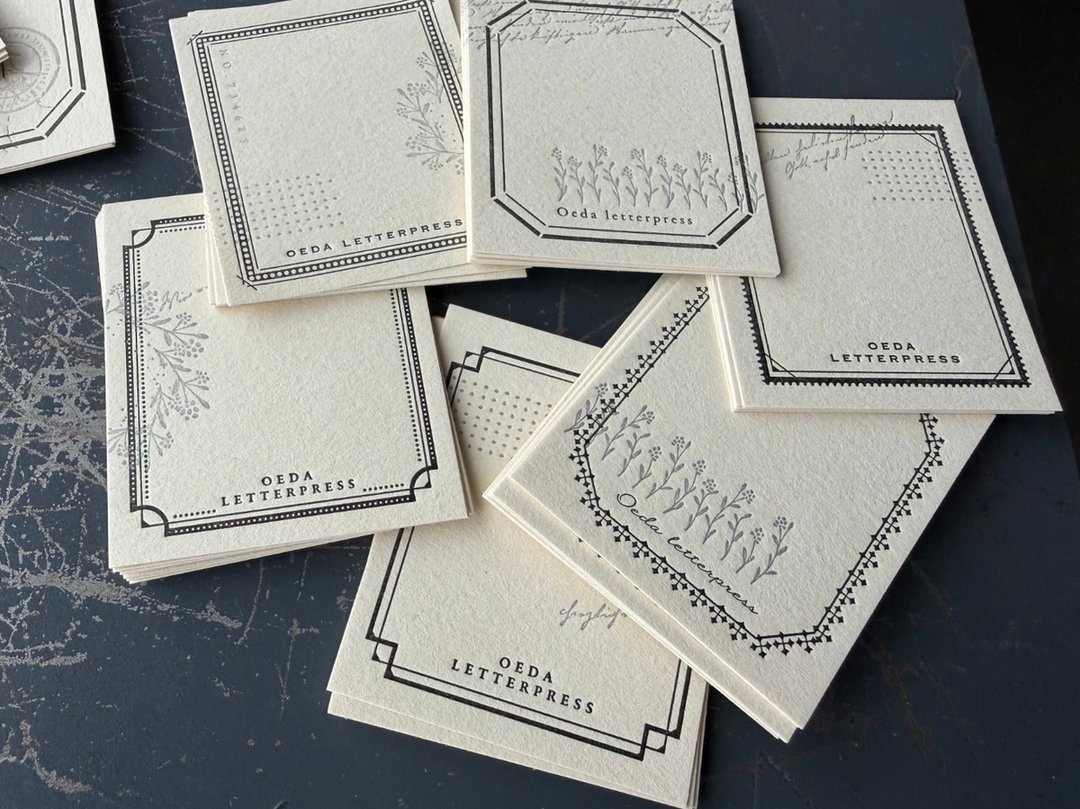OEDA LETTERPRESS / Limited Edition Assort card set / mellow Black