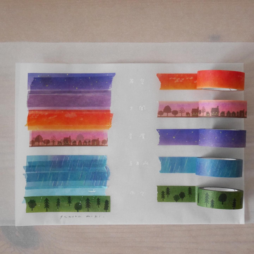 Miki Tamura / 5-Color Torn Washi Tape Art Set -Nature