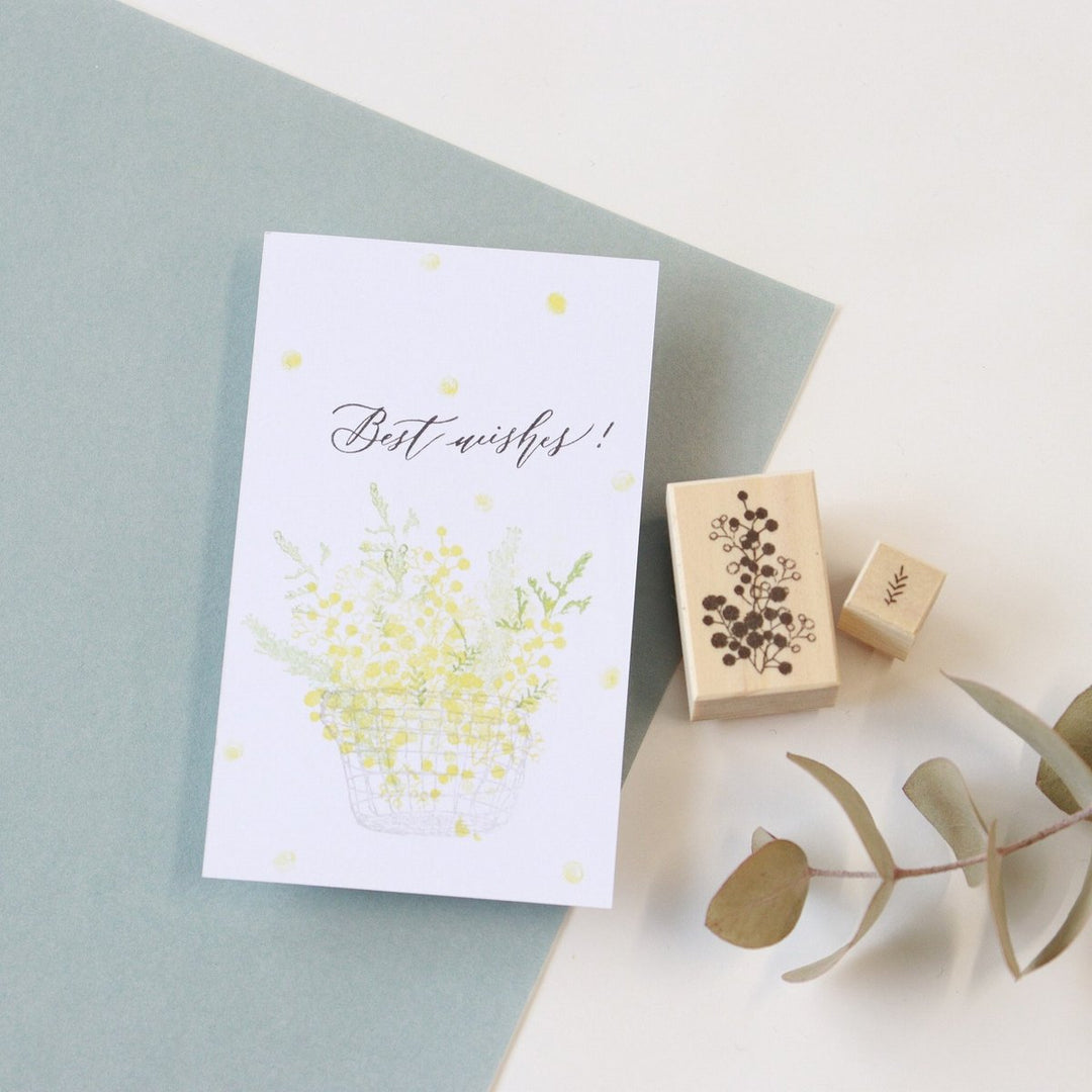 always smile.../ Rubber Stamp -Easy-to-stamp mimosa set