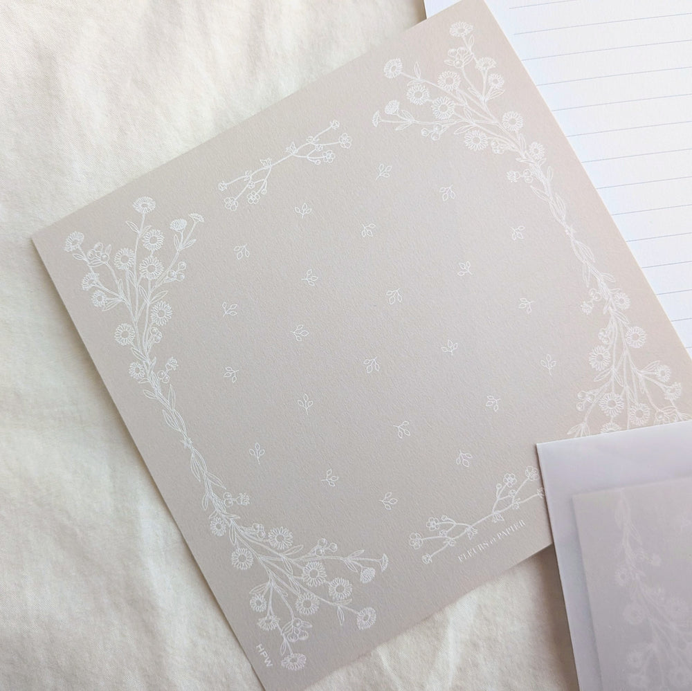 Hutte Paper Works / 正方形の便箋のレターセット Harujion HLS-102