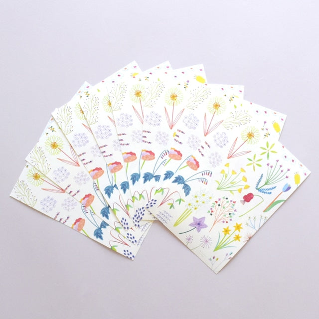 Tomoko Shinozuka / Mini Letter Paper - Cheerful Flowers