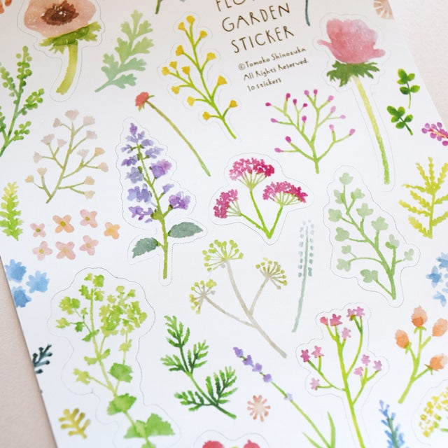 Tomoko Shinozuka / sticker - Flower Garden