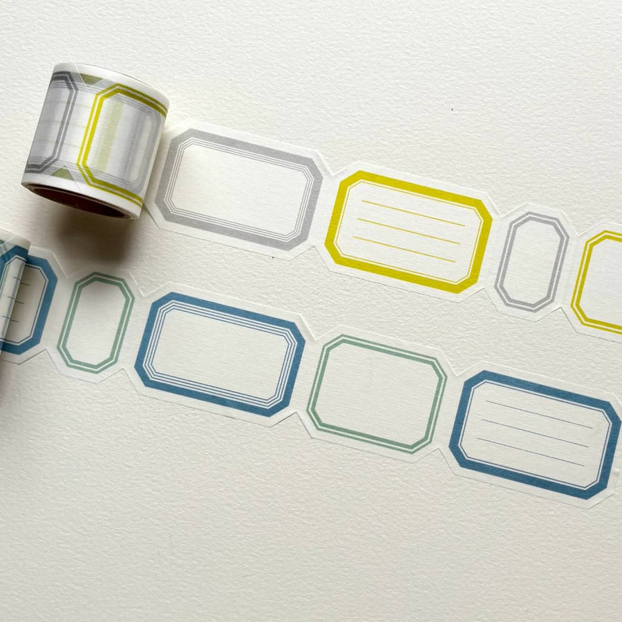 Hutte Paper Works / 筆記可能マスキングテープ 4-Labels