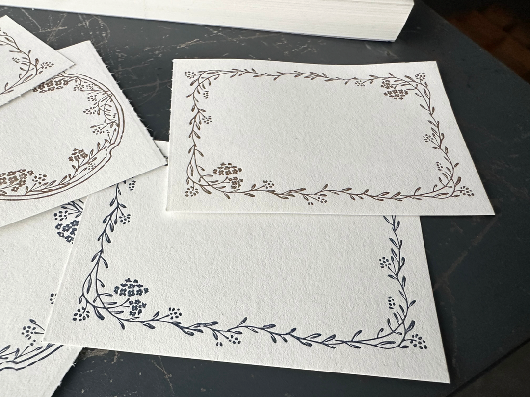 OEDA LETTERPRESS / 3pattern labelbook Noble [Bronze&Dark Blue]