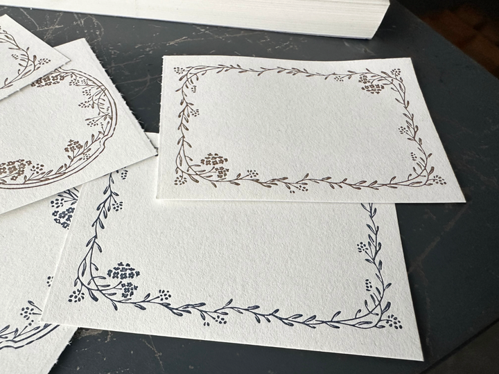 OEDA LETTERPRESS / 3pattern labelbook Noble [Bronze&Dark Blue]