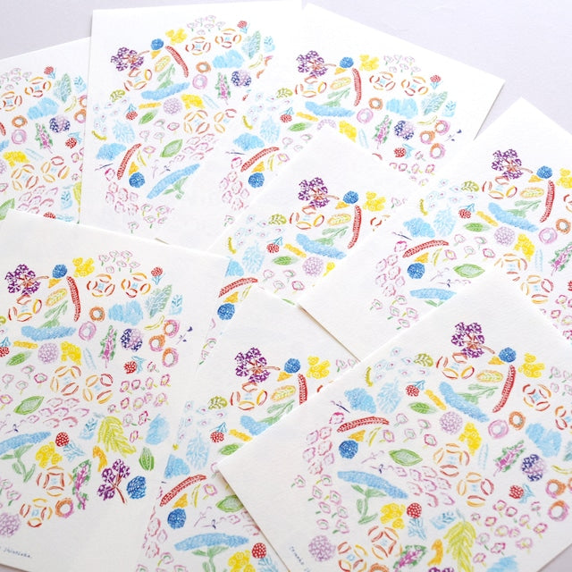 Tomoko Shinozuka / Mini Letter Paper - Flower Garden