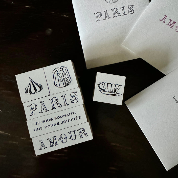 Mon petit artiste / Rubber Stamp -Patissier a Paris /meringue
