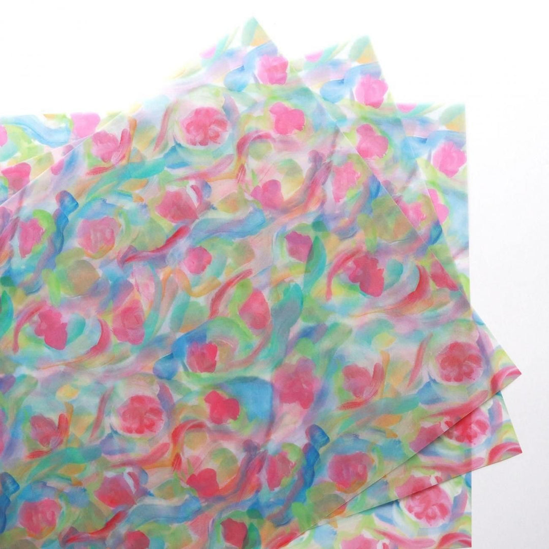 REGARO PAPIRO / Wrapping Paper(Tracing paper ) -Airy Garden /4 sheets