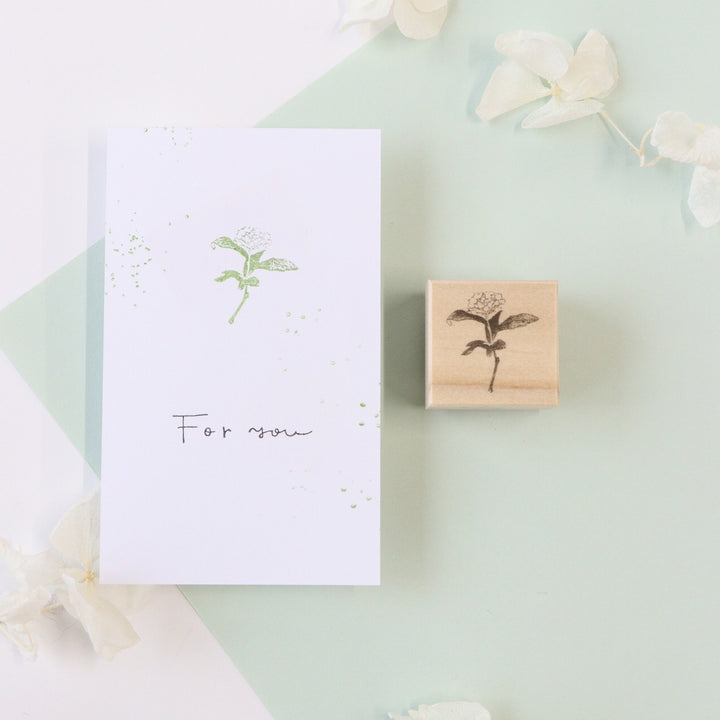 always smile.../ Rubber Stamp -Reeves spiraea