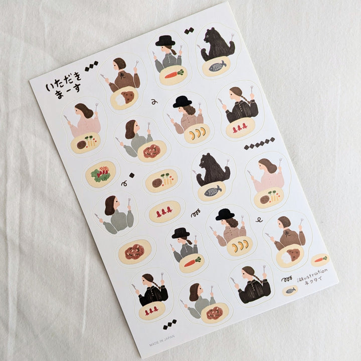 Necktie / Sticker Sheet -Let's Eat!
