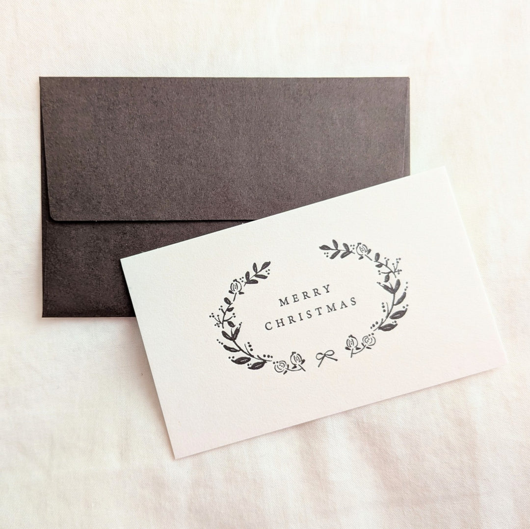 OEDA LETTERPRESS / Letterpress X'mas card (wreath)