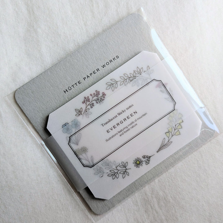 Hutte Paper Works / Tracing Paper Sticky Note -Thistle Wreath HPSM-738