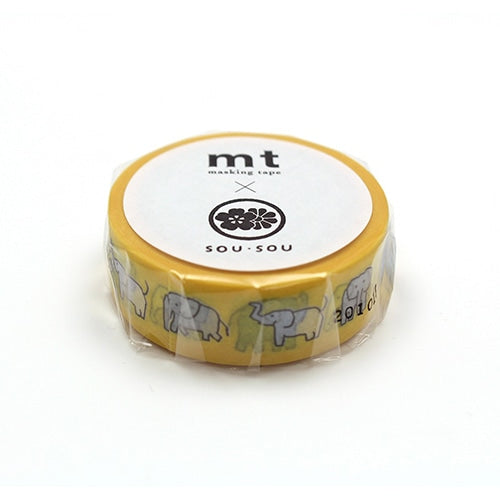 mt x SOU SOU/ Washi Tape - Elephants MTSOU10