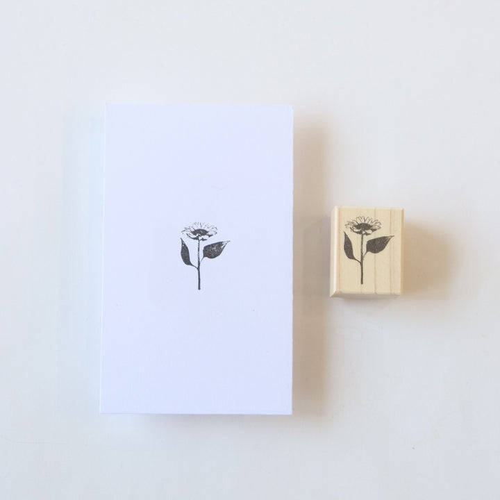 always smile.../ Rubber Stamp -Sunflower
