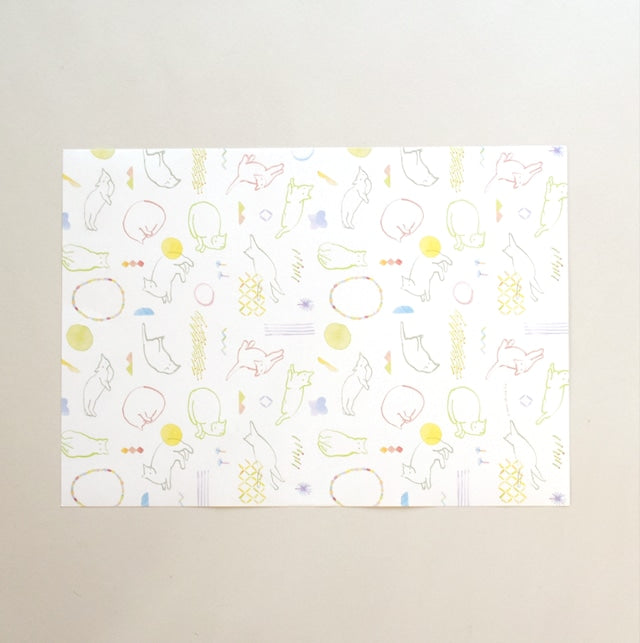 Tomoko Shinozuka / A4 Wrapping paper B / 5sheets