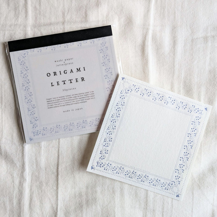 OEDA LETTERPRESS / Limited Edition ORIGAMI LETTER Blueberry color