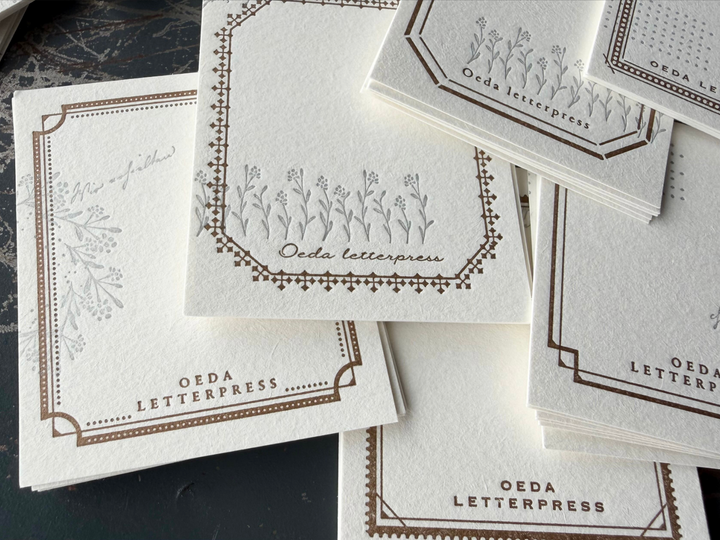 OEDA LETTERPRESS / Renewal Assort card set / mellow silver