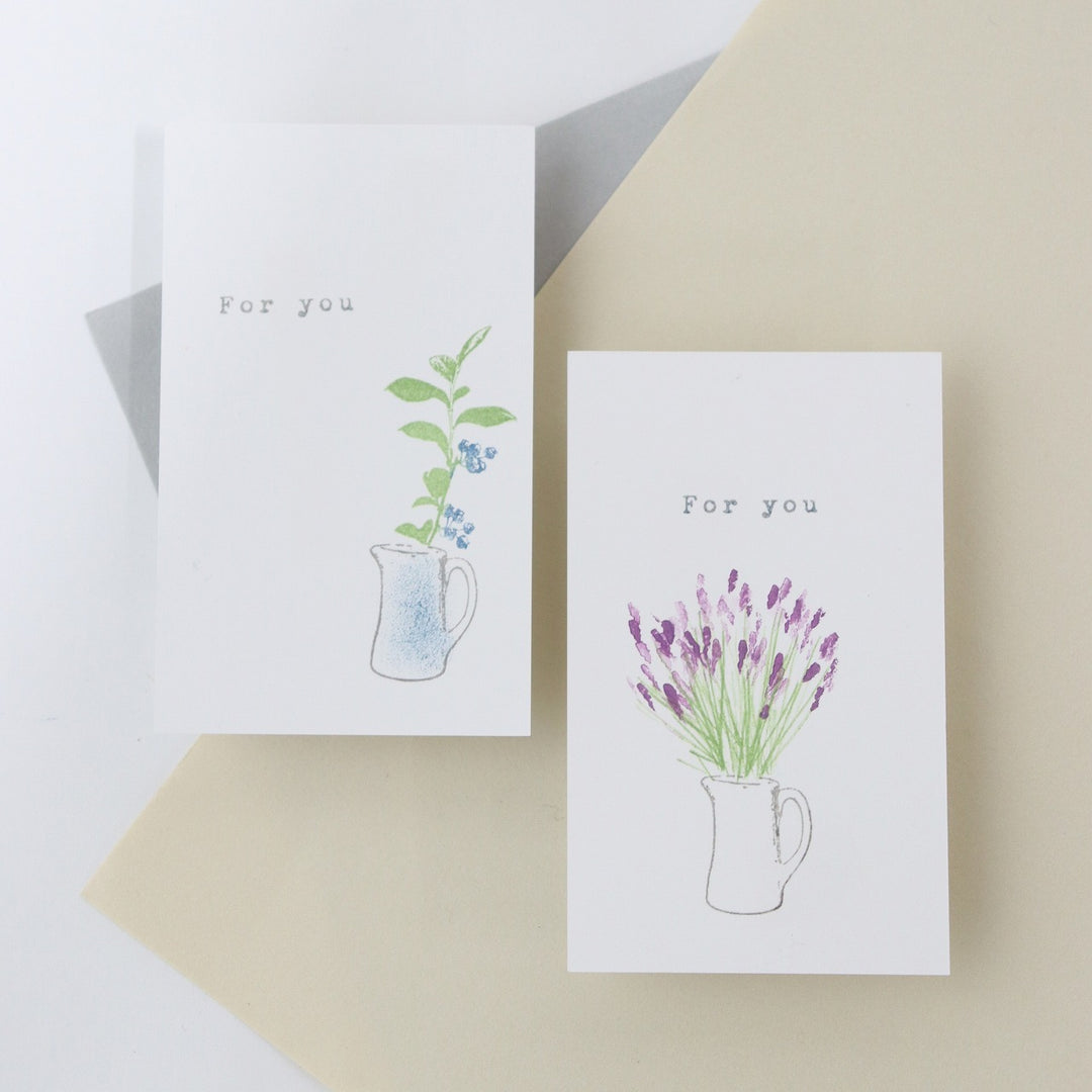 always smile.../ Rubber Stamp -milk vase