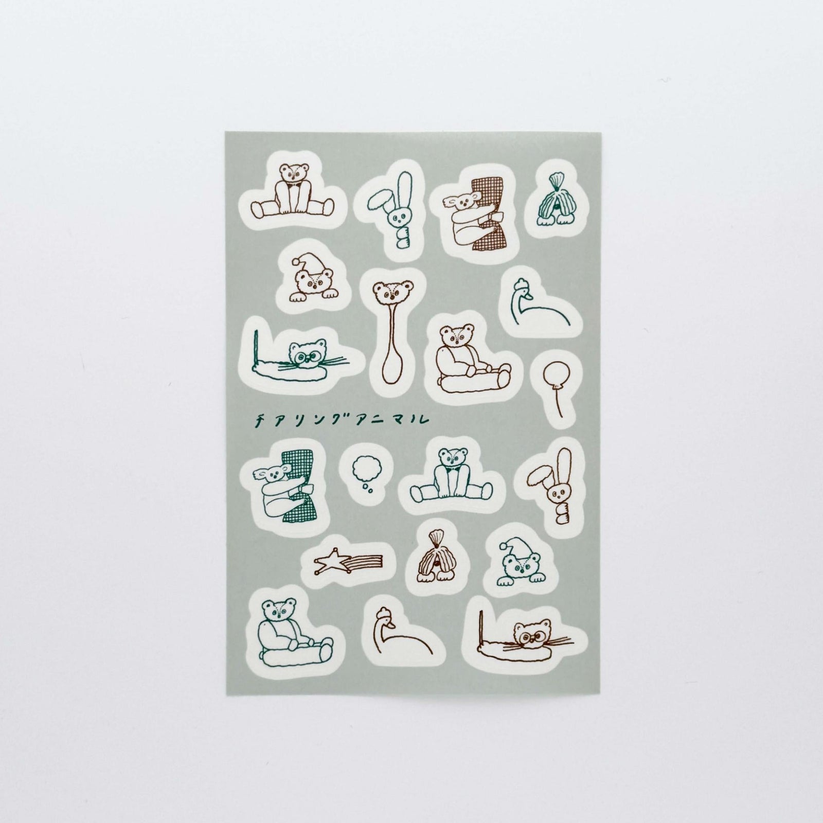 Tobimatsu Shoichiro x Mizushima / Tracing paper sticker -Cheering Animals