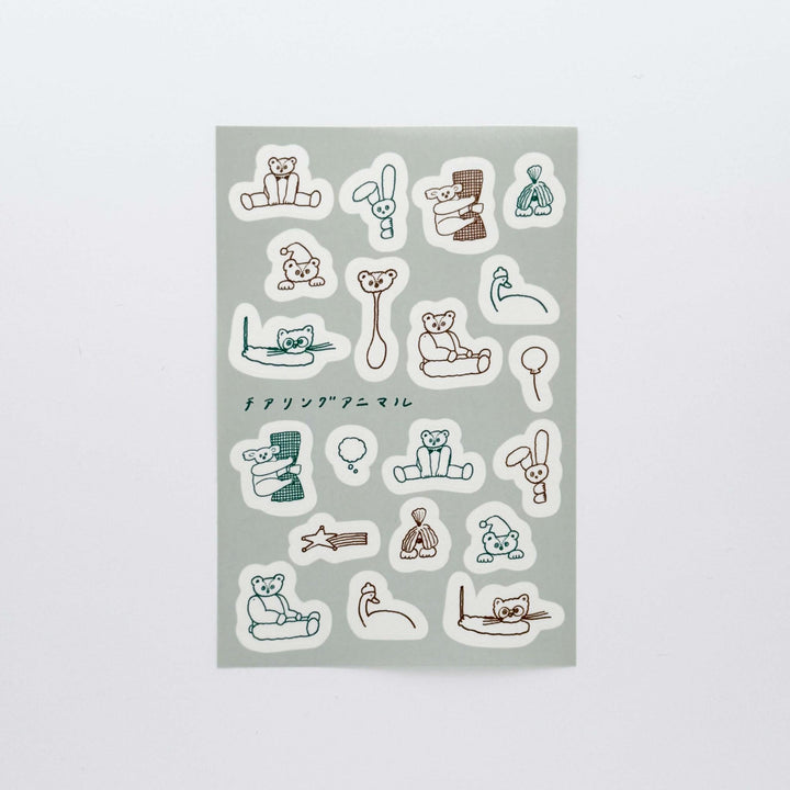 Tobimatsu Shoichiro x Mizushima / Tracing paper sticker -Cheering Animals