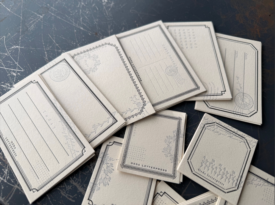 OEDA LETTERPRESS / Limited Edition Assort card set / mellow Black